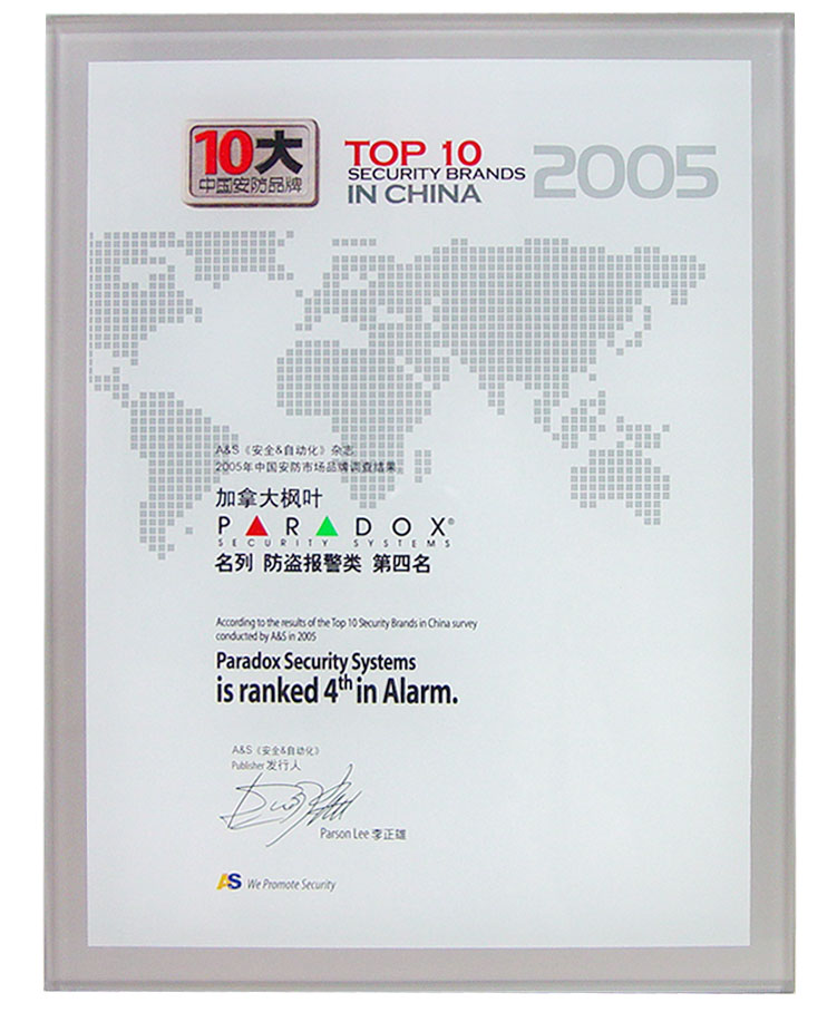 2005十大国际安防品牌