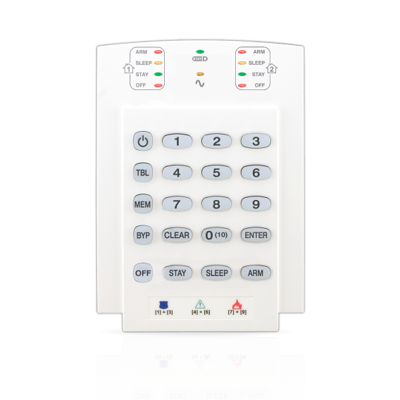 MG/SP 10防区LED控制键盘（竖版） - 正面图